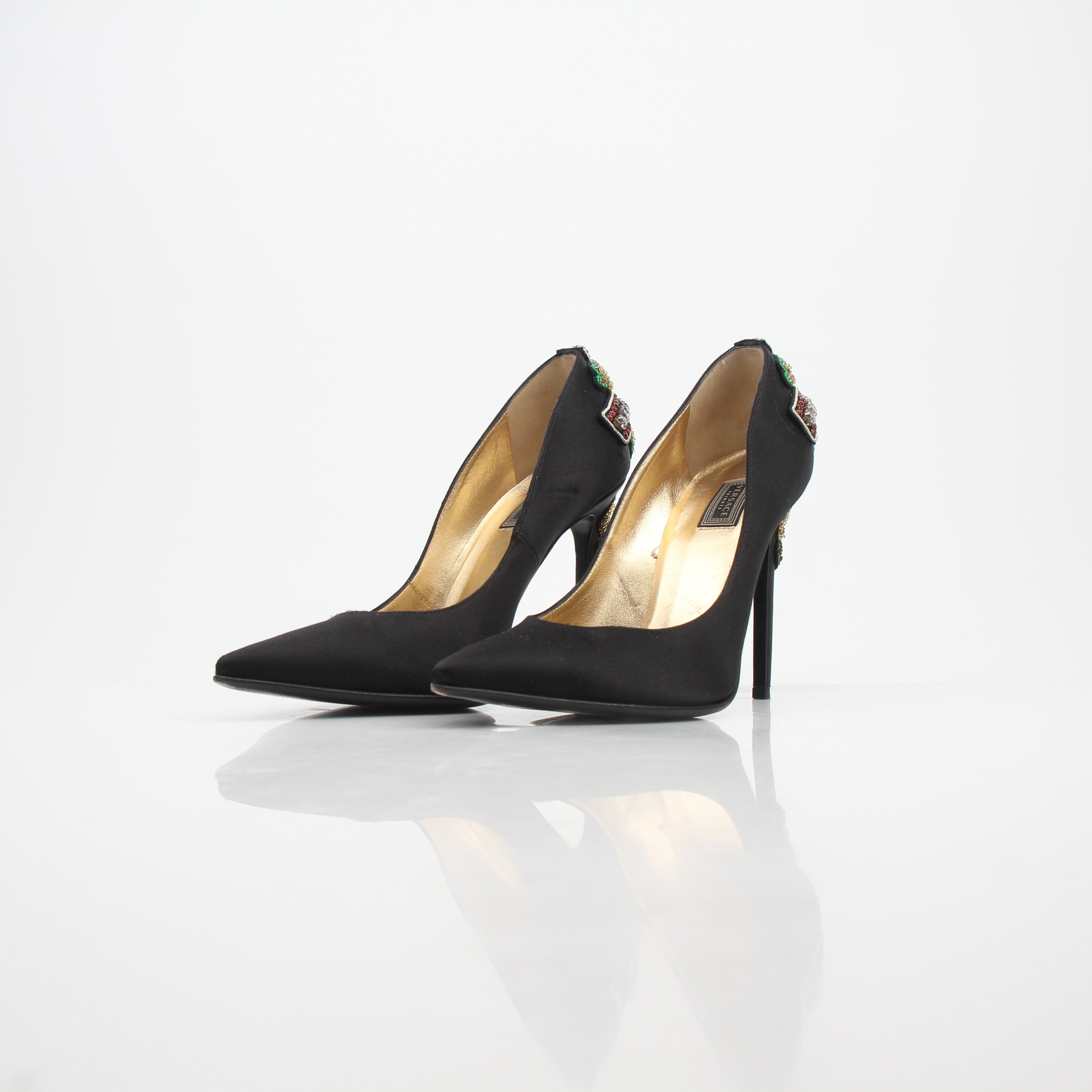 Versace Byzantine Cross Encrusted Heels