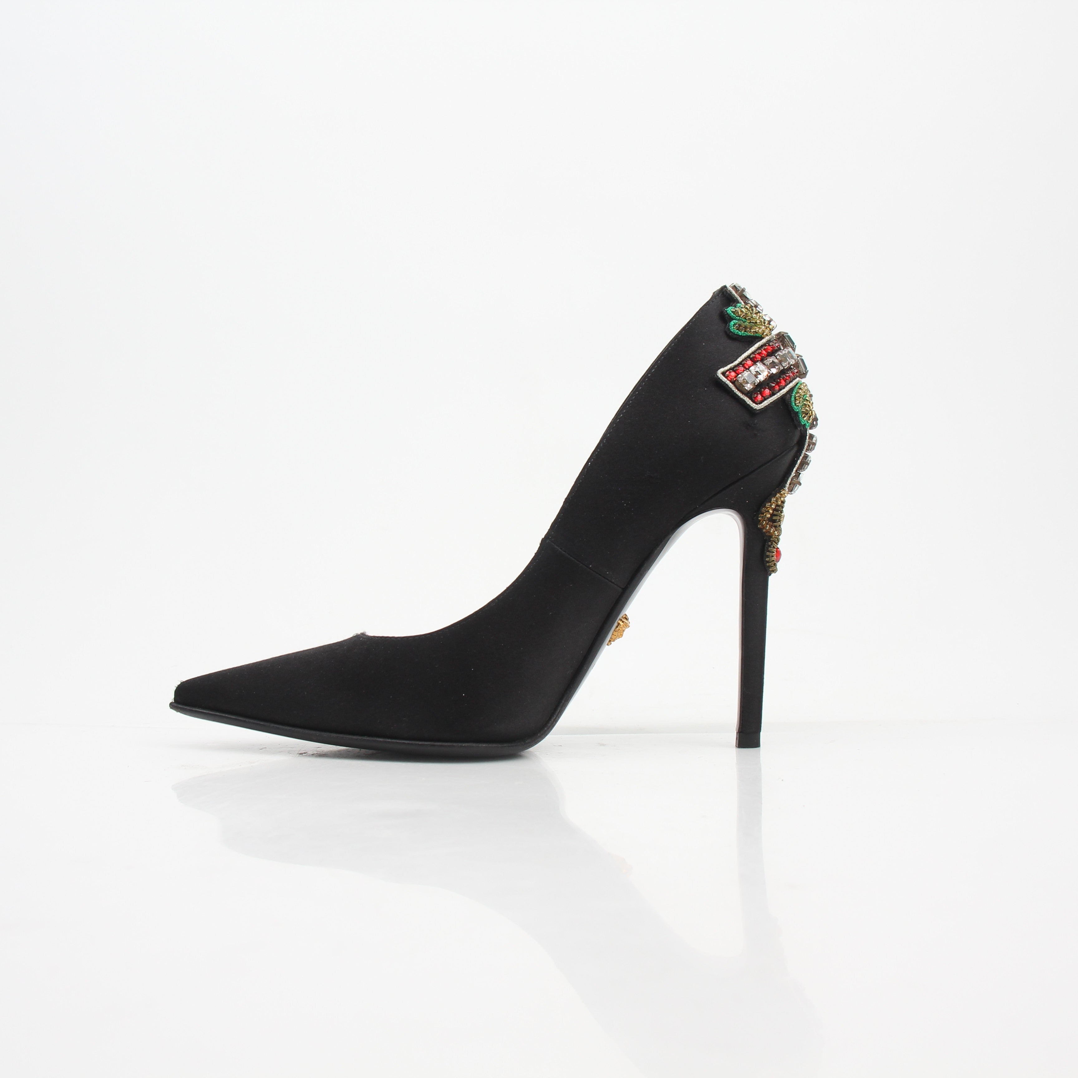 Versace Byzantine Cross Encrusted Heels