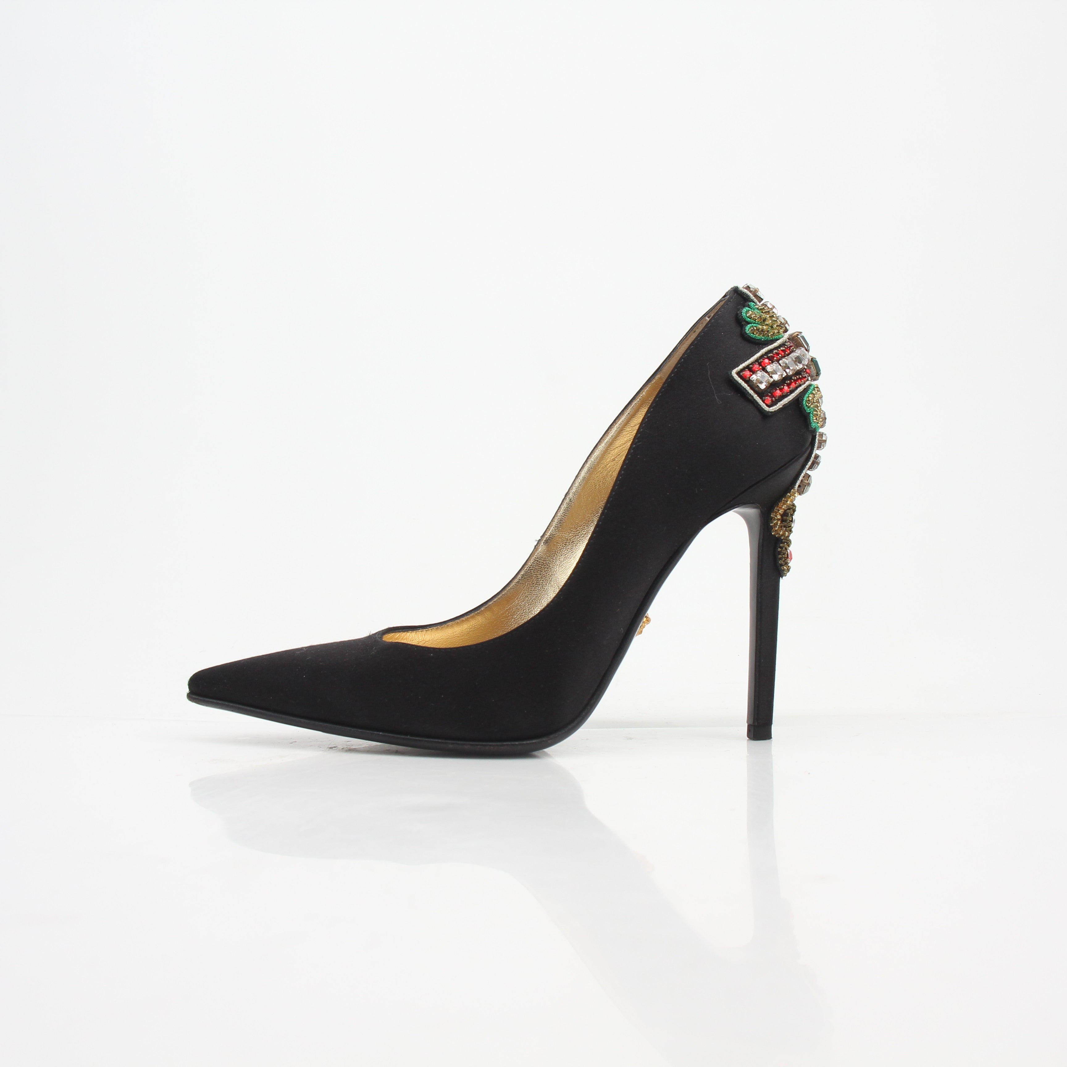 Versace Byzantine Cross Encrusted Heels