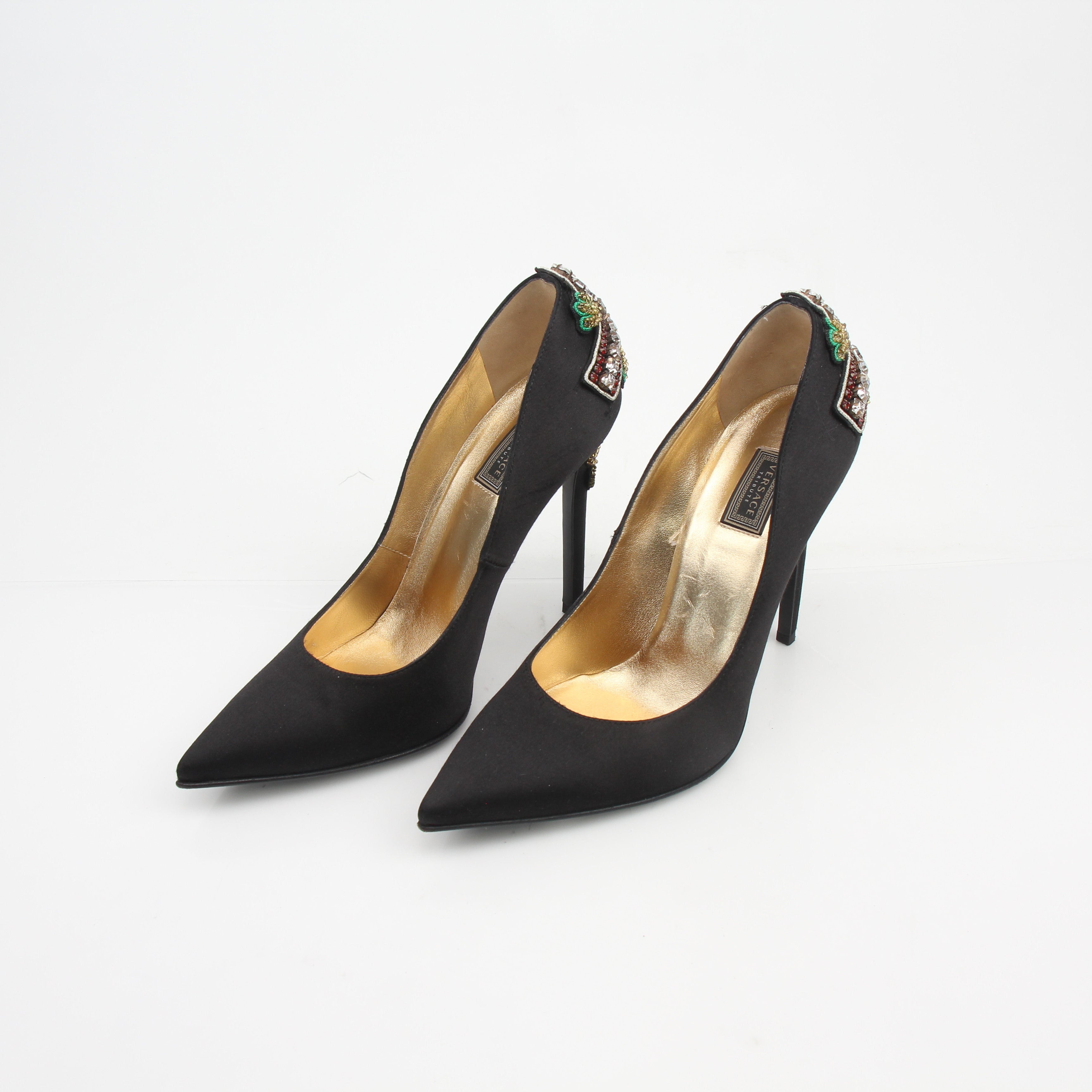 Versace Byzantine Cross Encrusted Heels