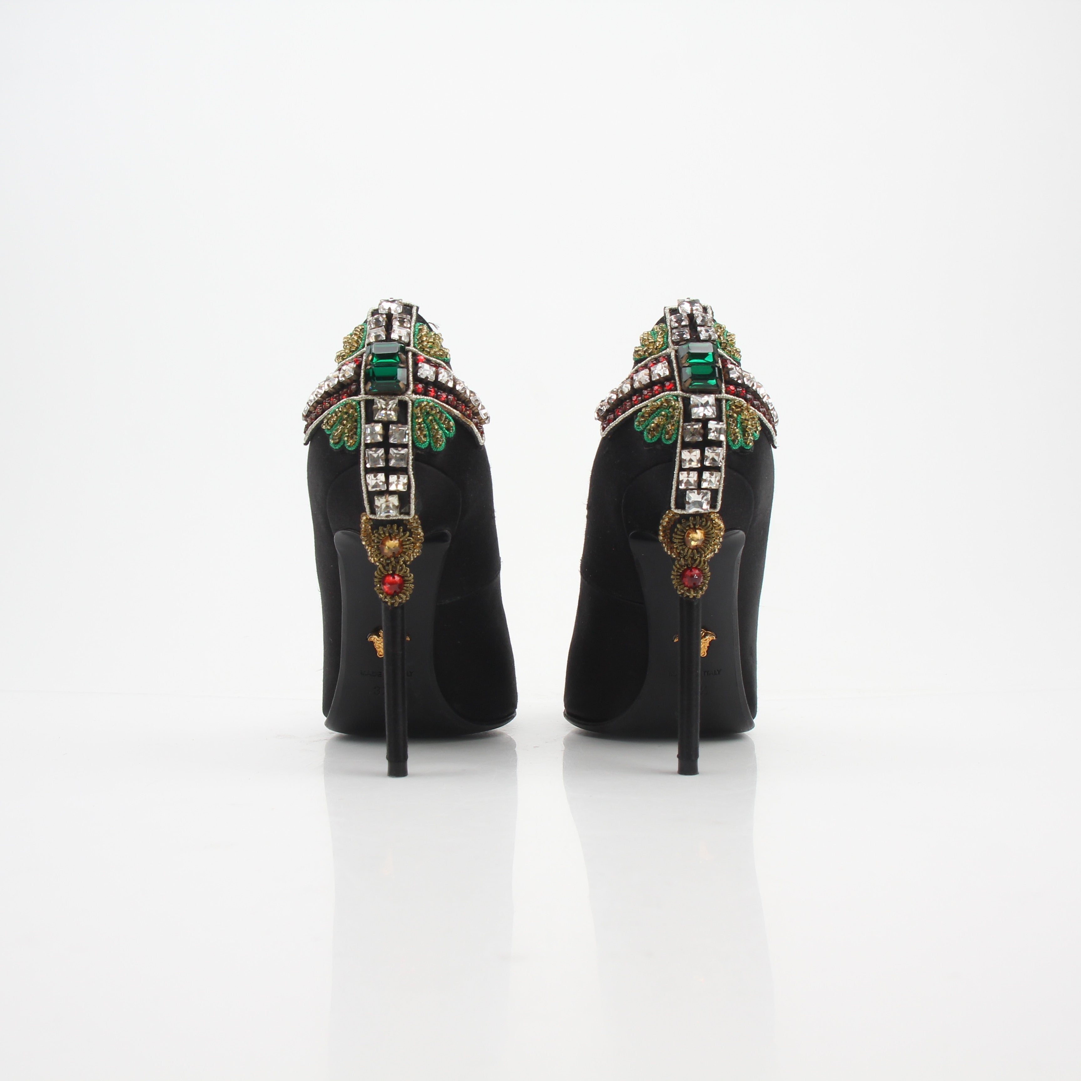 Versace Byzantine Cross Encrusted Heels
