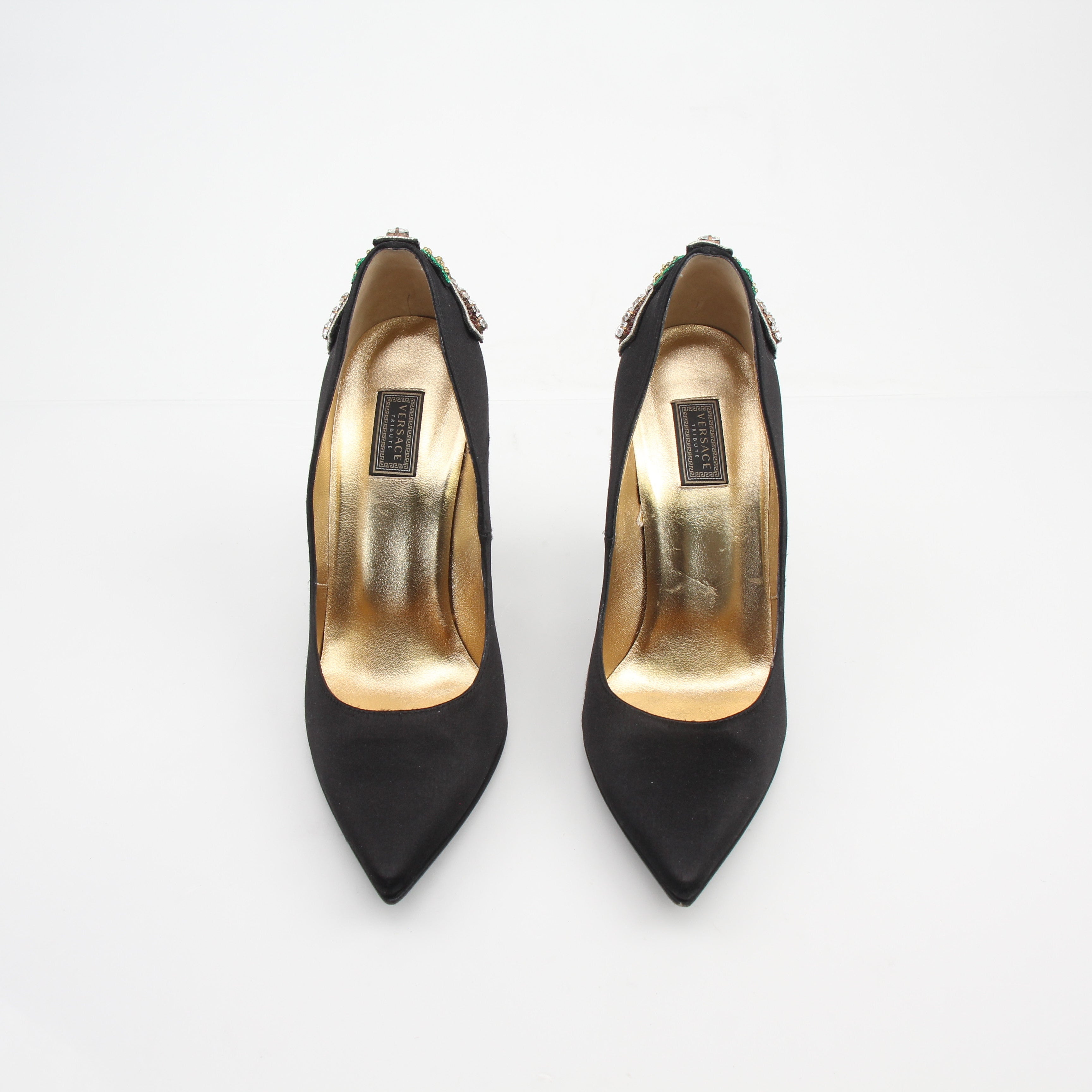 Versace Byzantine Cross Encrusted Heels