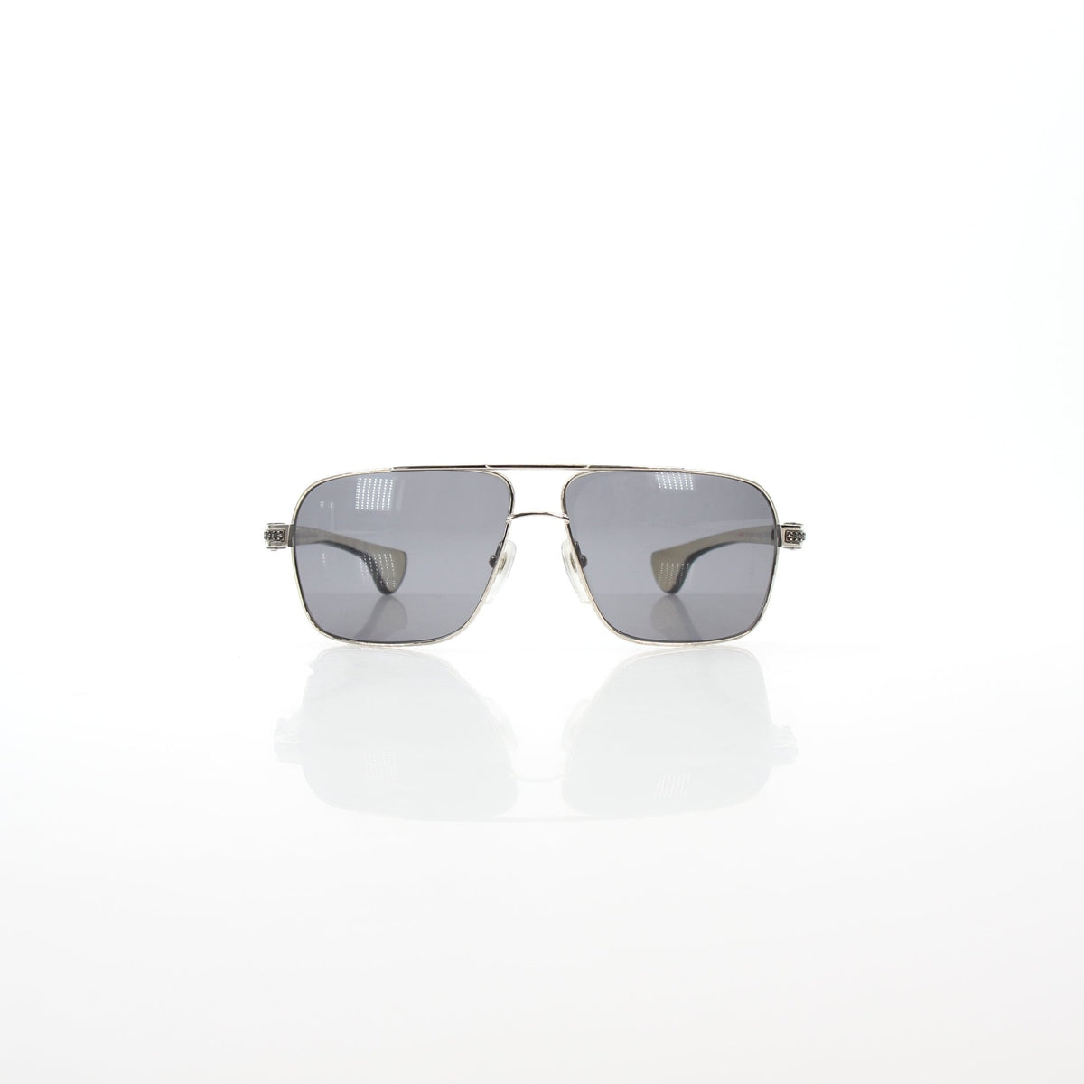 Chrome Hearts Throb aviator sunglasses with gold-tone frames and dark tinted lenses, stylish accessories for a bold look.