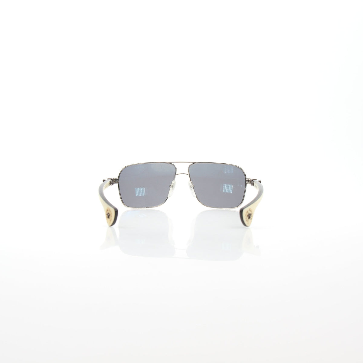Chrome Hearts Throb aviator sunglasses with gold frames and dark lenses, stylish accessories for sun protection and fashion.