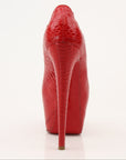 Christian Louboutin Lady Peep Python Platform Pumps