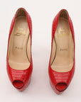 Christian Louboutin Lady Peep Python Platform Pumps