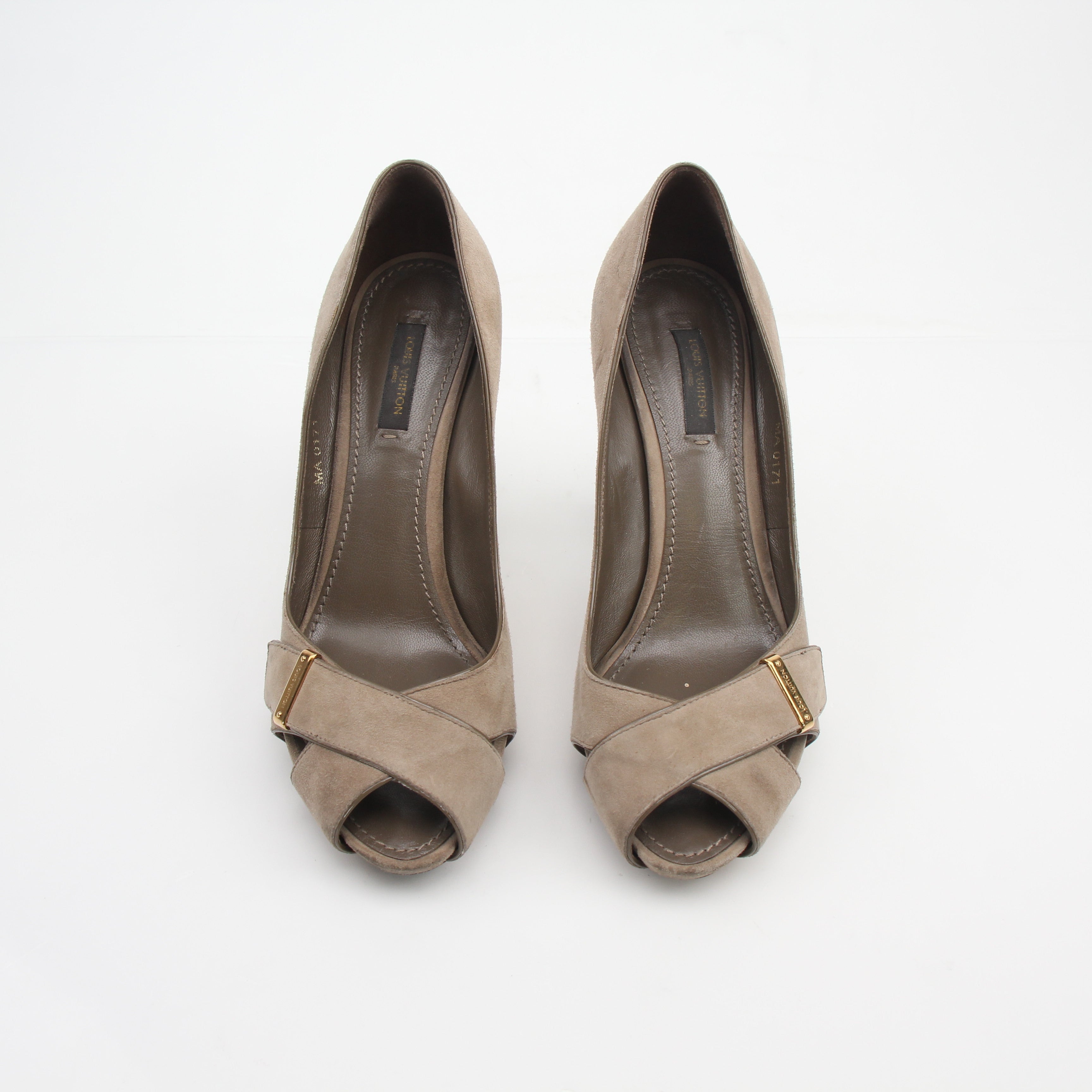 Louis Vuitton Criss Cross Peep Toe Heels