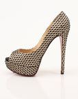 Christian Louboutin Lady Peep 150 Crepe Satin Pumps