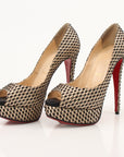 Christian Louboutin Lady Peep 150 Crepe Satin Pumps