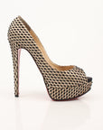 Christian Louboutin Lady Peep 150 Crepe Satin Pumps