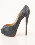Christian Louboutin Altadama Watersnake Peep-Toe Pumps