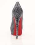 Christian Louboutin Altadama Watersnake Peep-Toe Pumps