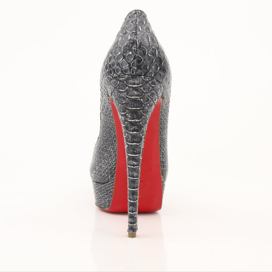 Christian Louboutin Altadama Watersnake Peep-Toe Pumps