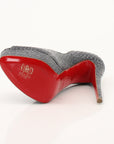 Christian Louboutin Altadama Watersnake Peep-Toe Pumps