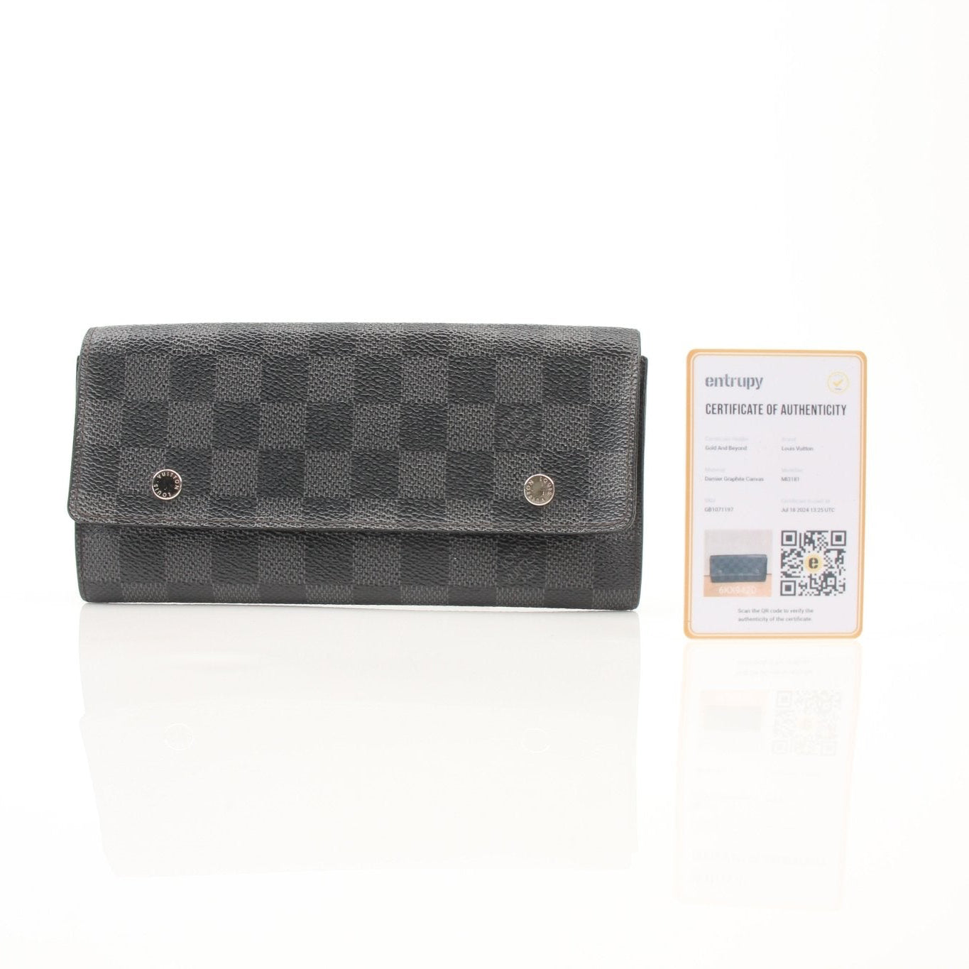 Louis Vuitton Portefeuille Marco wallet by Gold & Beyond, featuring a sleek design with multiple card slots and a classic logo.