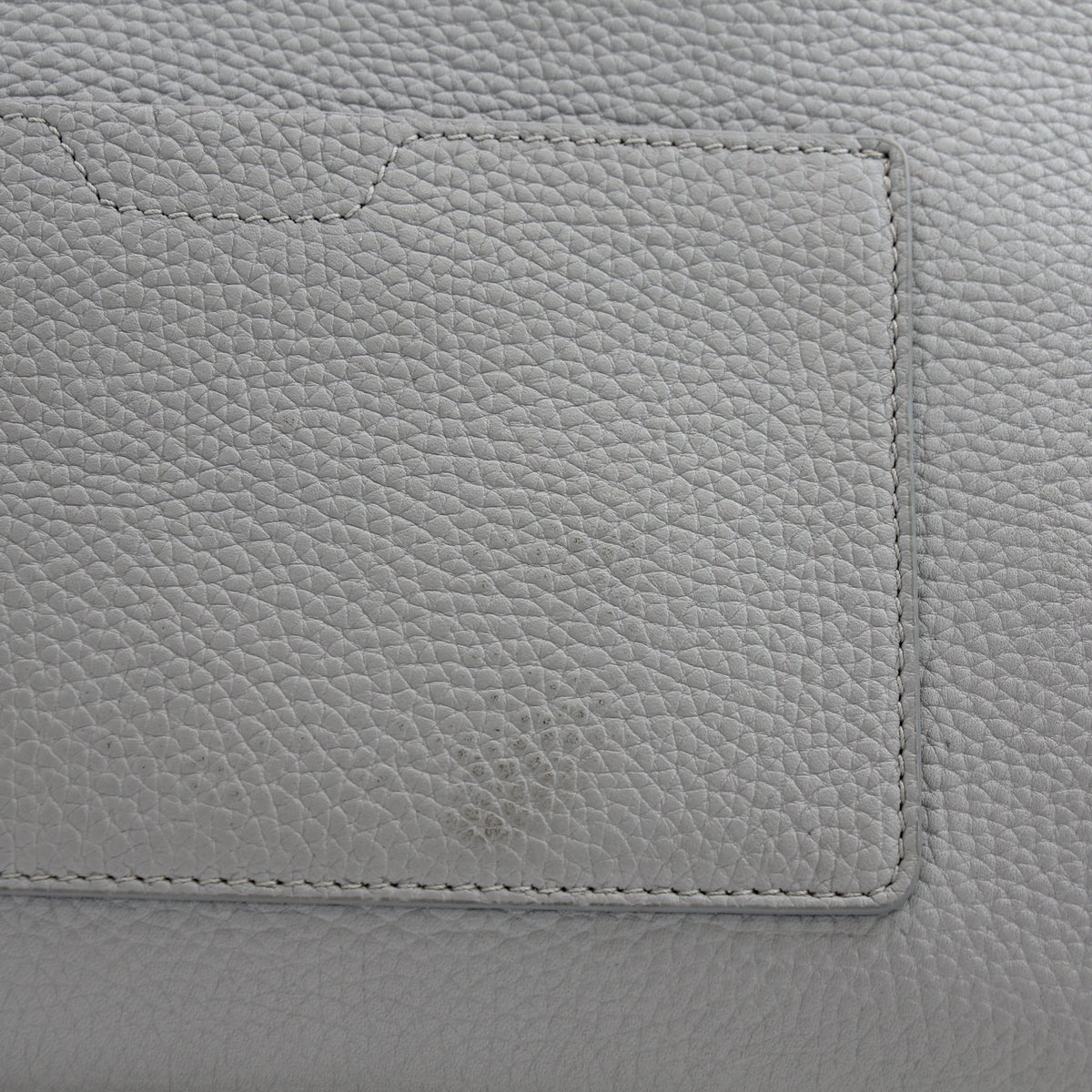 Burberry Mini Frances tote bag in light gray grainy leather, Gold & Beyond handbag