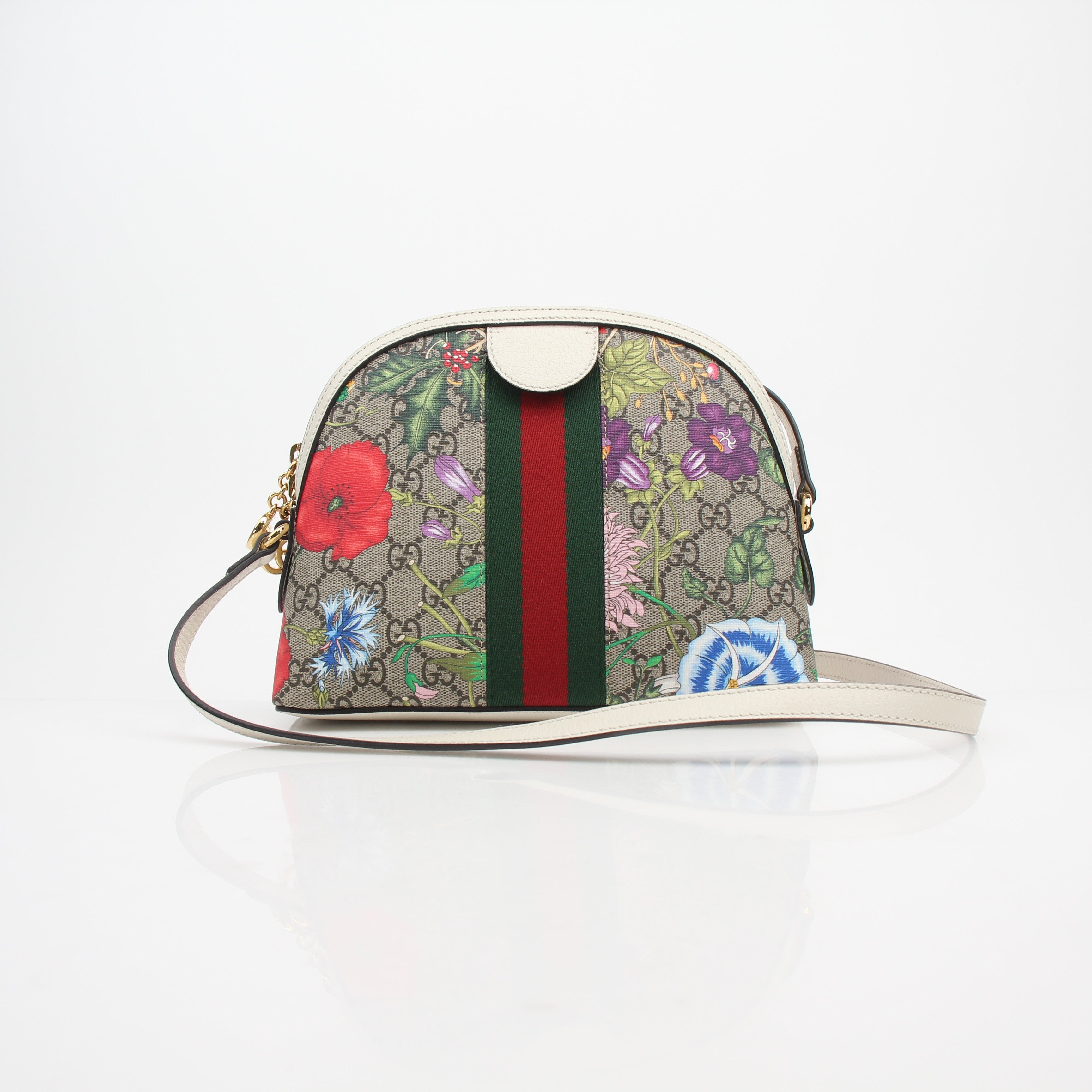 Gucci GG Supreme Flora Ophidia Dome Shoulder Bag