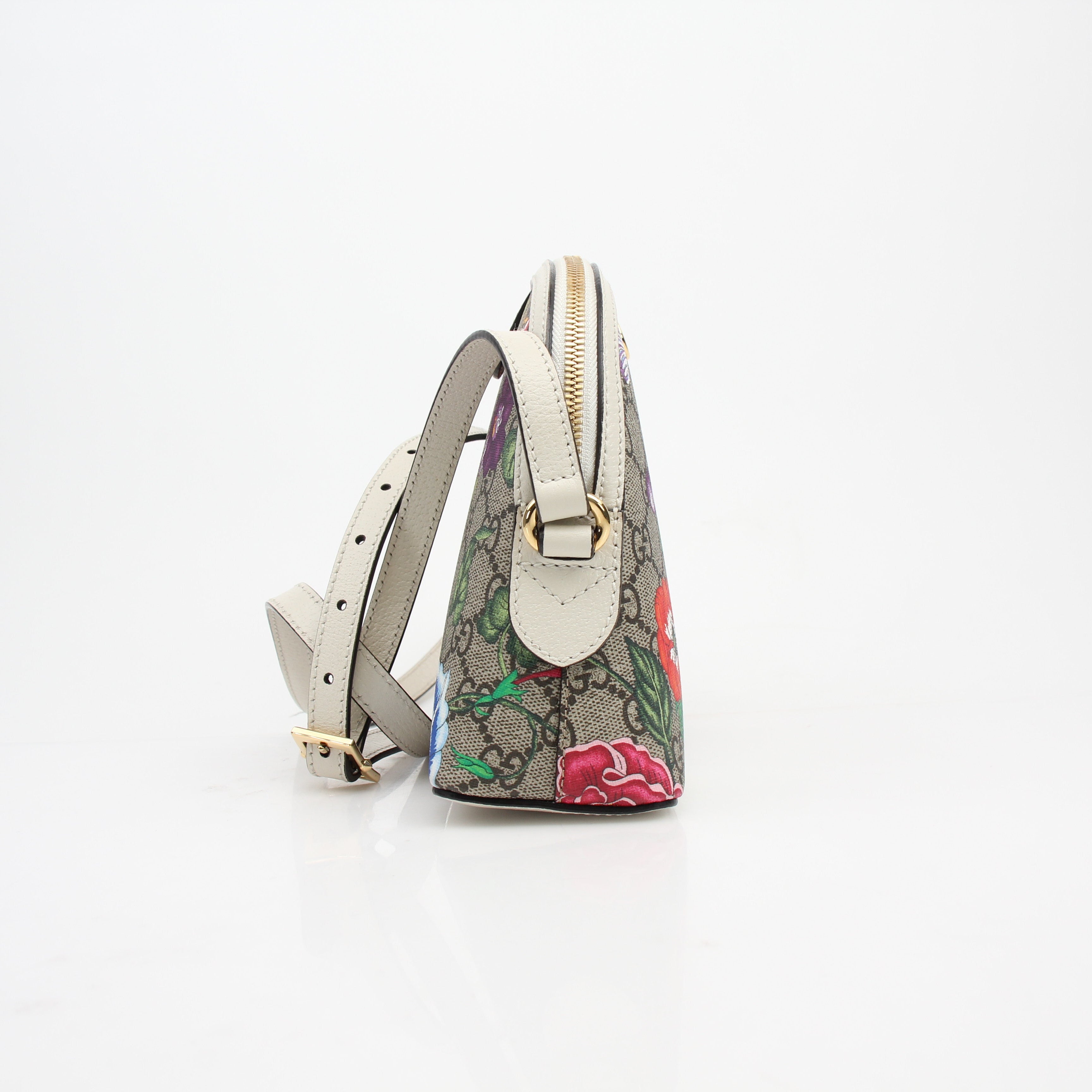 Gucci GG Supreme Flora Ophidia Dome Shoulder Bag