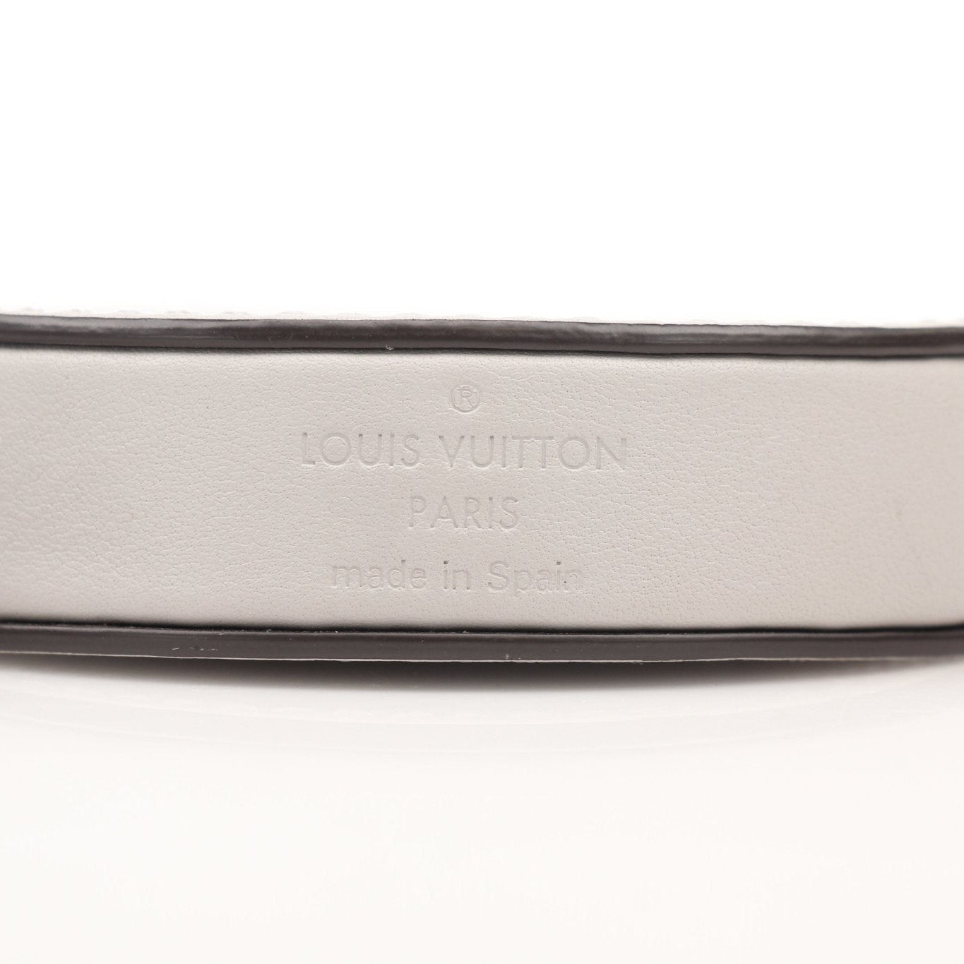 Louis Vuitton gray round bag charm from Gold & Beyond accessories collection, featuring a stylish and decorative keychain attachment.