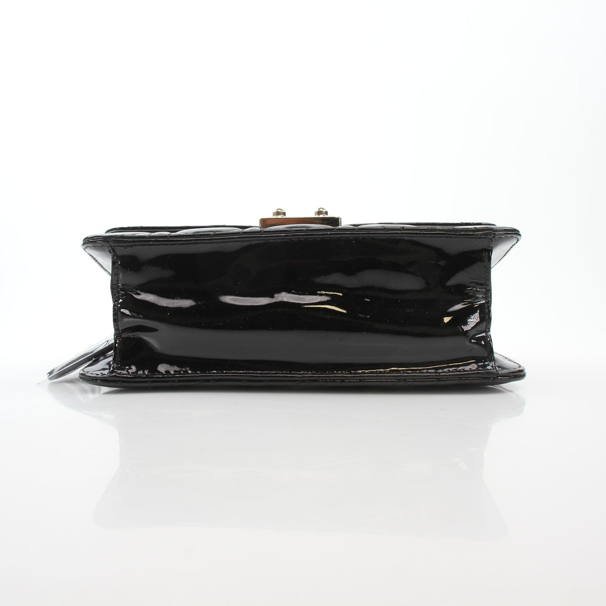 Black patent Cannage leather Miss Dior Promenade pouch by Christian Dior, Gold & Beyond handbag