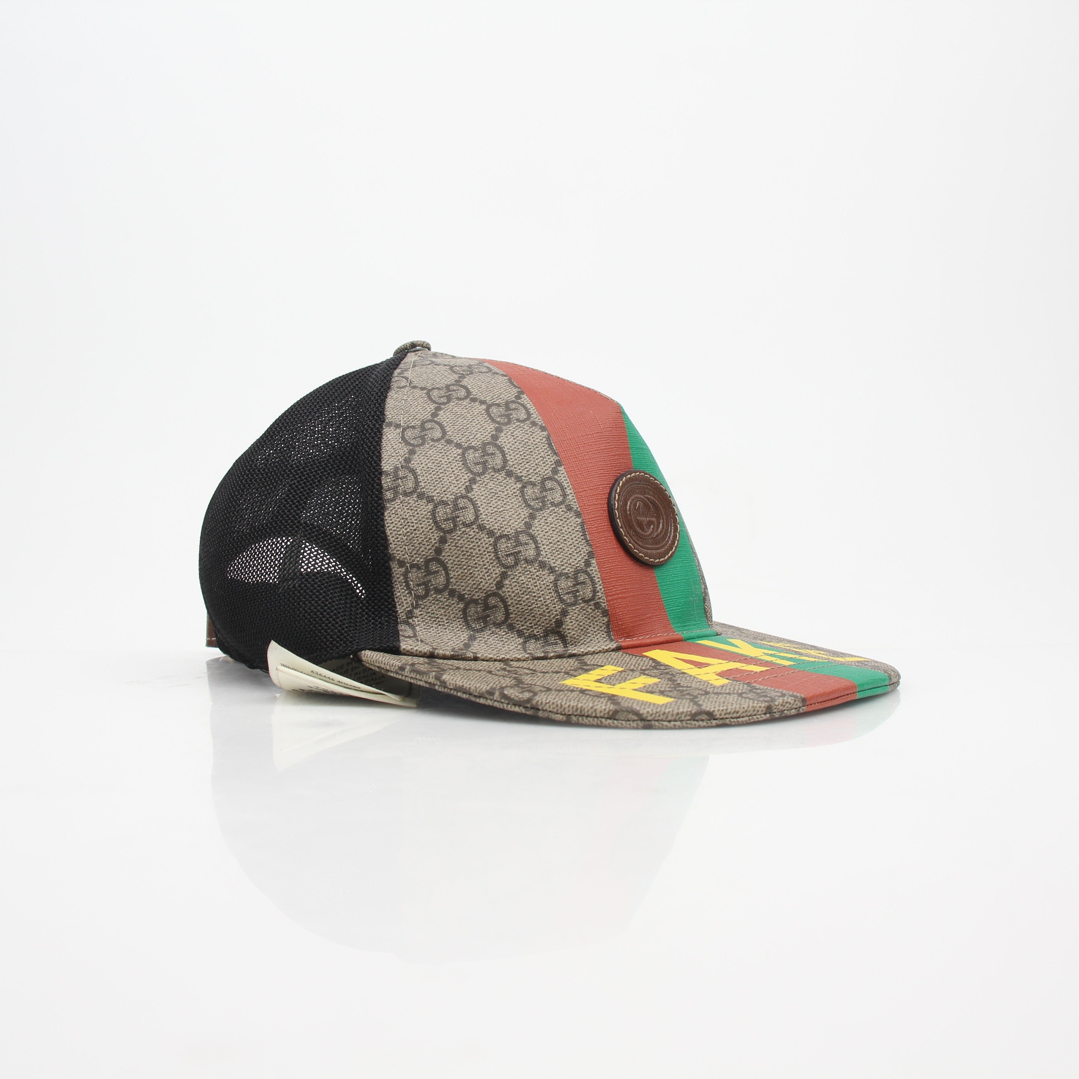 Gucci GG Supreme Monogram FAKE/NOT Baseball Hat