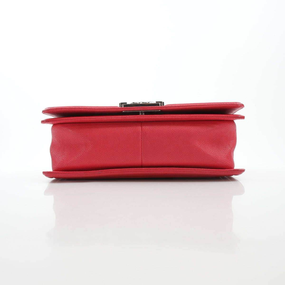 Chanel Boy Bag red quilted caviar leather handbag by Gold & Beyond