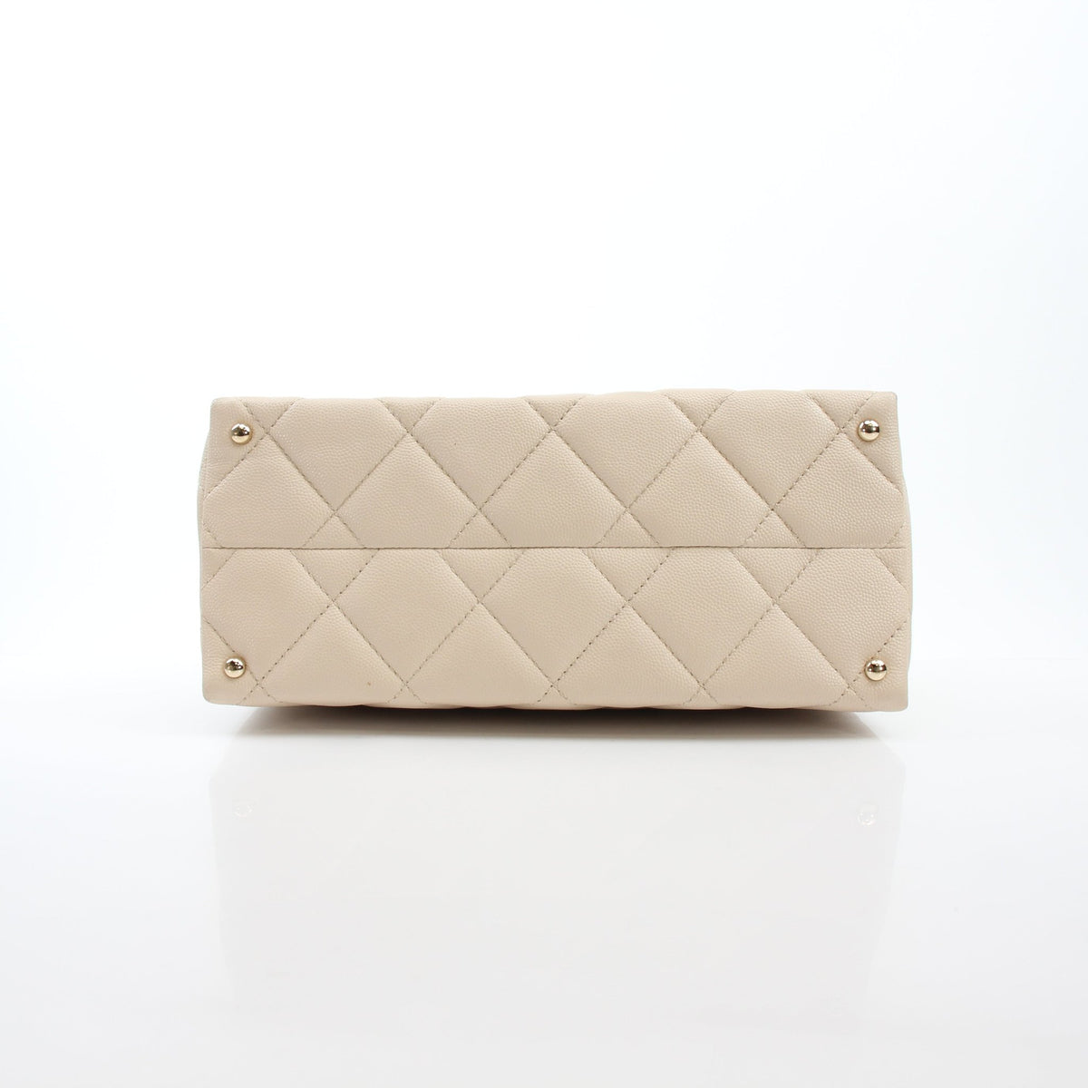 Beige Chanel Mini Flap Bag with Top Handle and Retro Twist, Gold & Beyond handbag