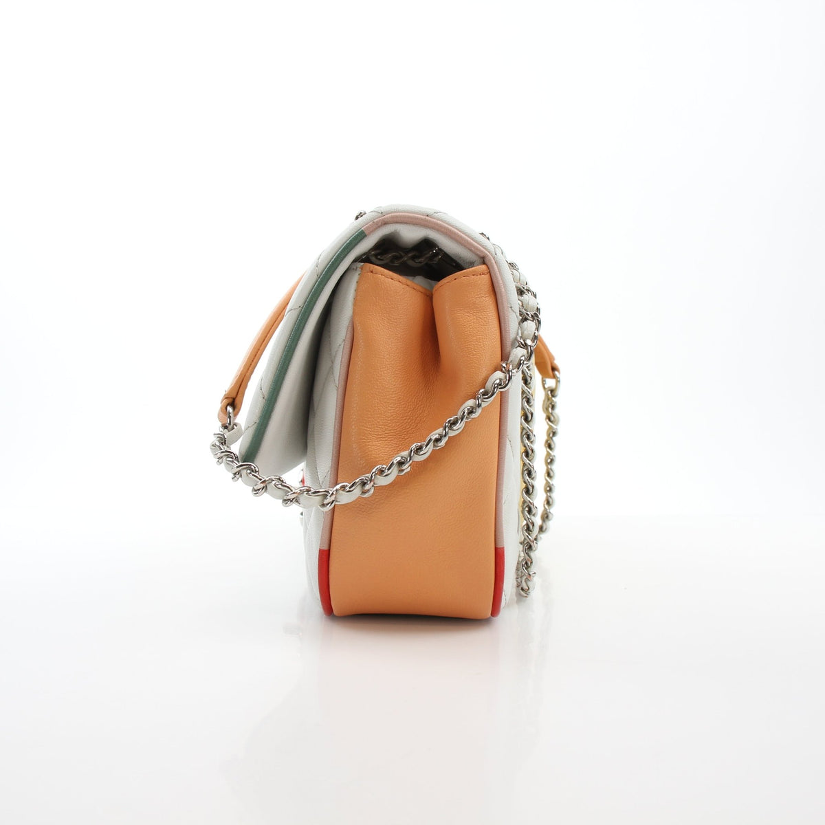 White multicolor Chanel Paris-Cuba medium flap handbag with chain strap, by Gold & Beyond