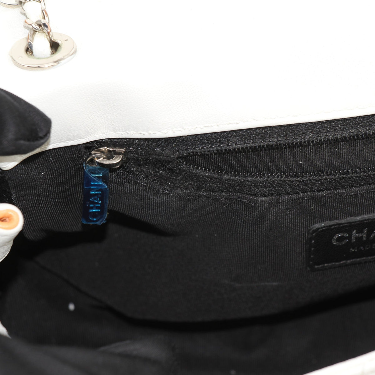 White multicolor Chanel Paris-Cuba medium flap handbag by Gold & Beyond with a chain strap