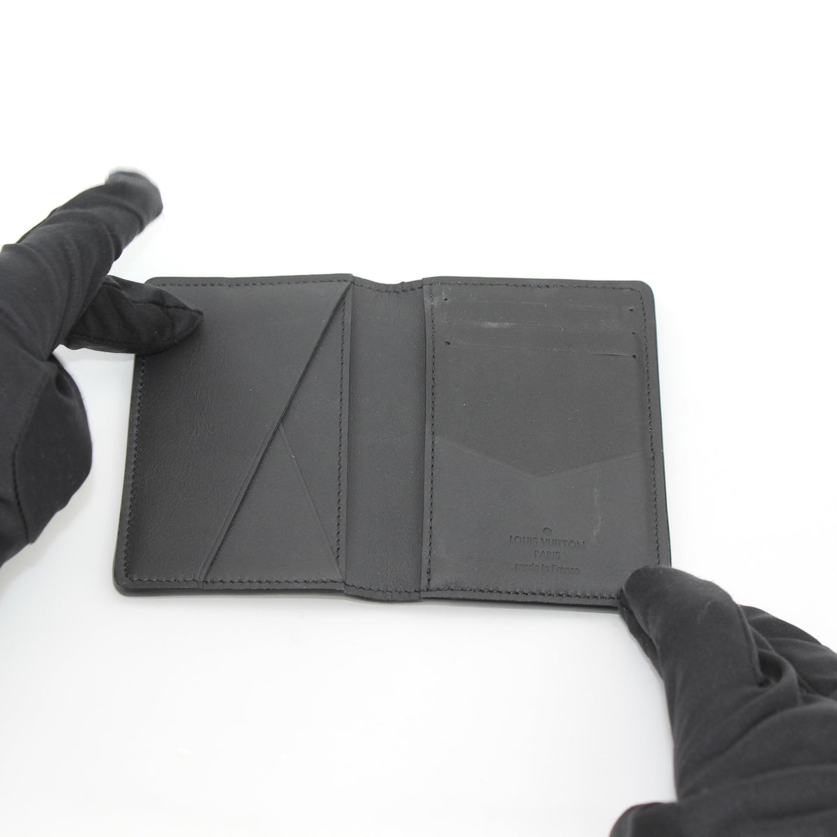 Louis Vuitton black Damier Infini leather pocket organizer card holder by Gold & Beyond