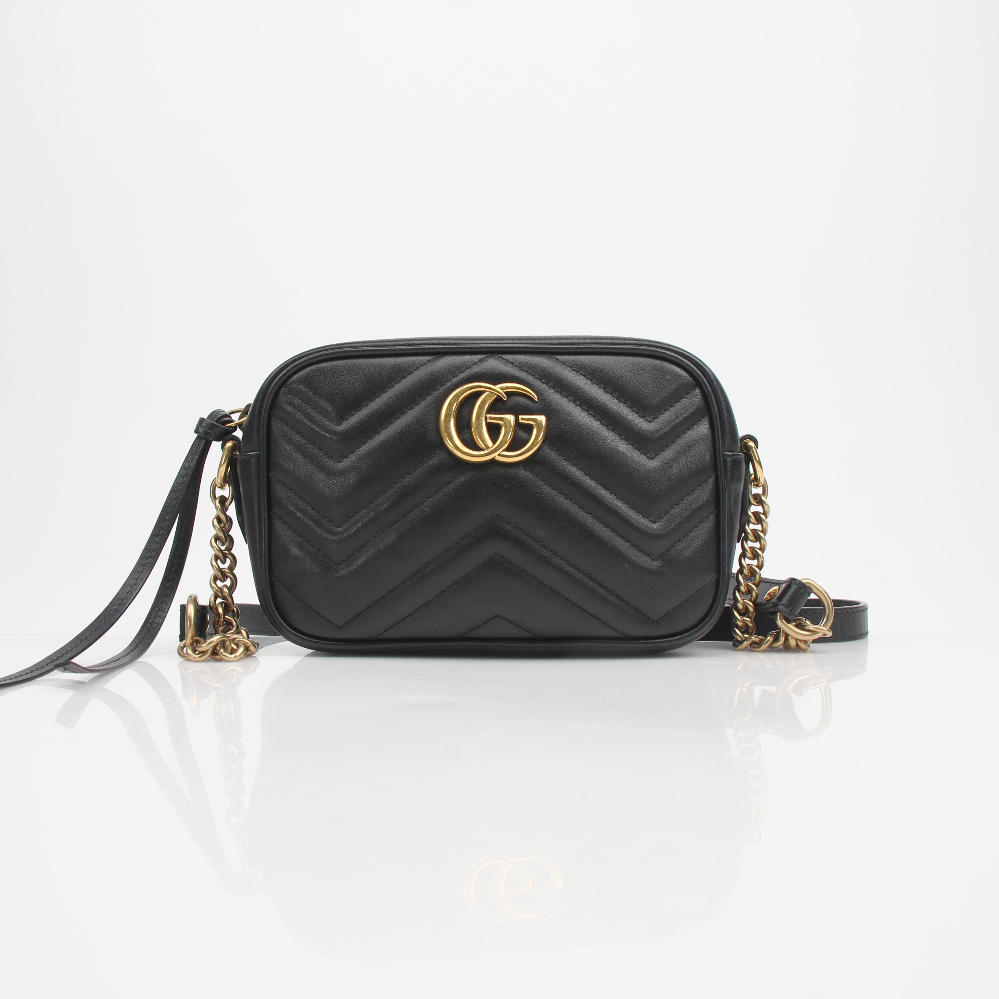 Gucci Mini GG Marmont Chain Shoulder Bag