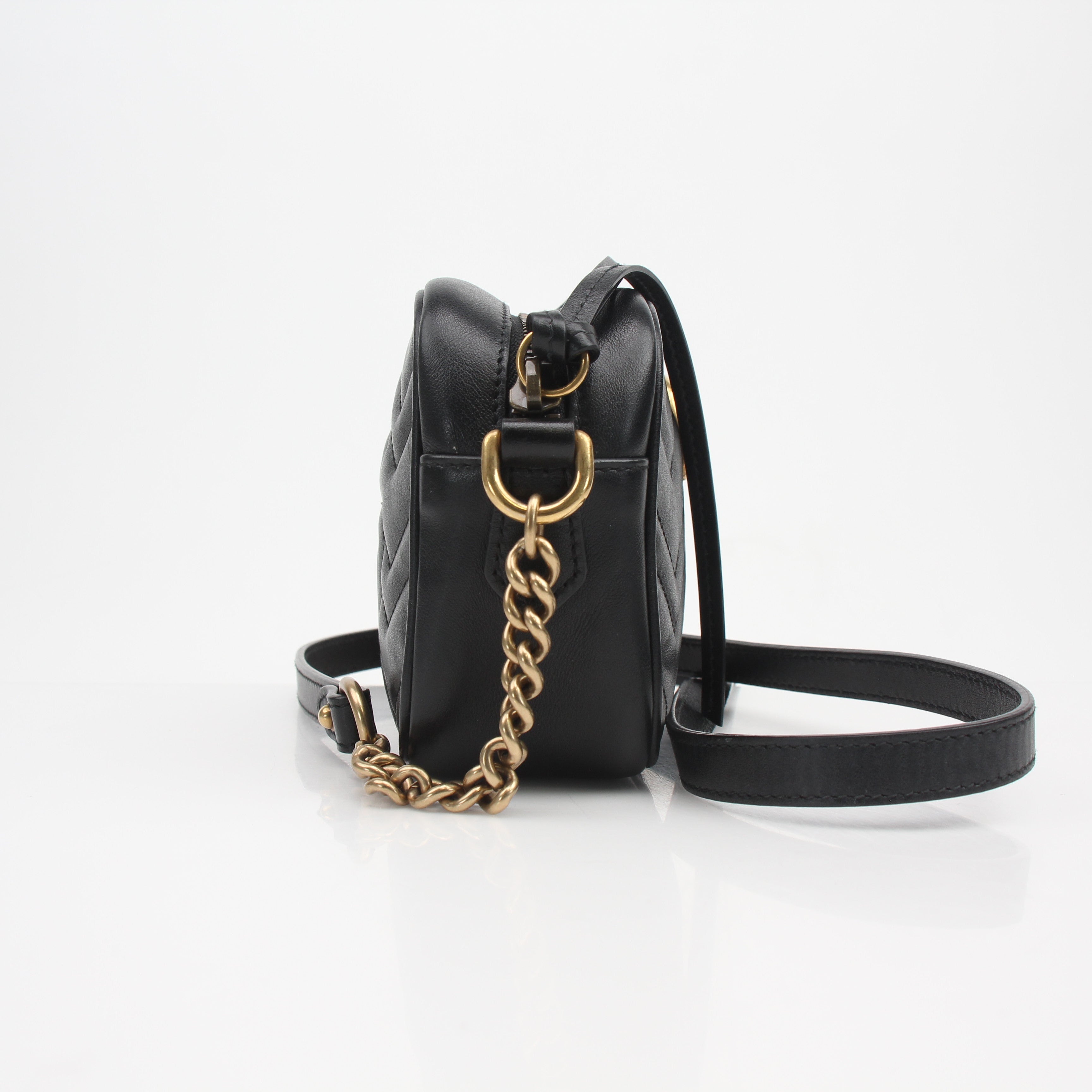 Gucci Mini GG Marmont Chain Shoulder Bag