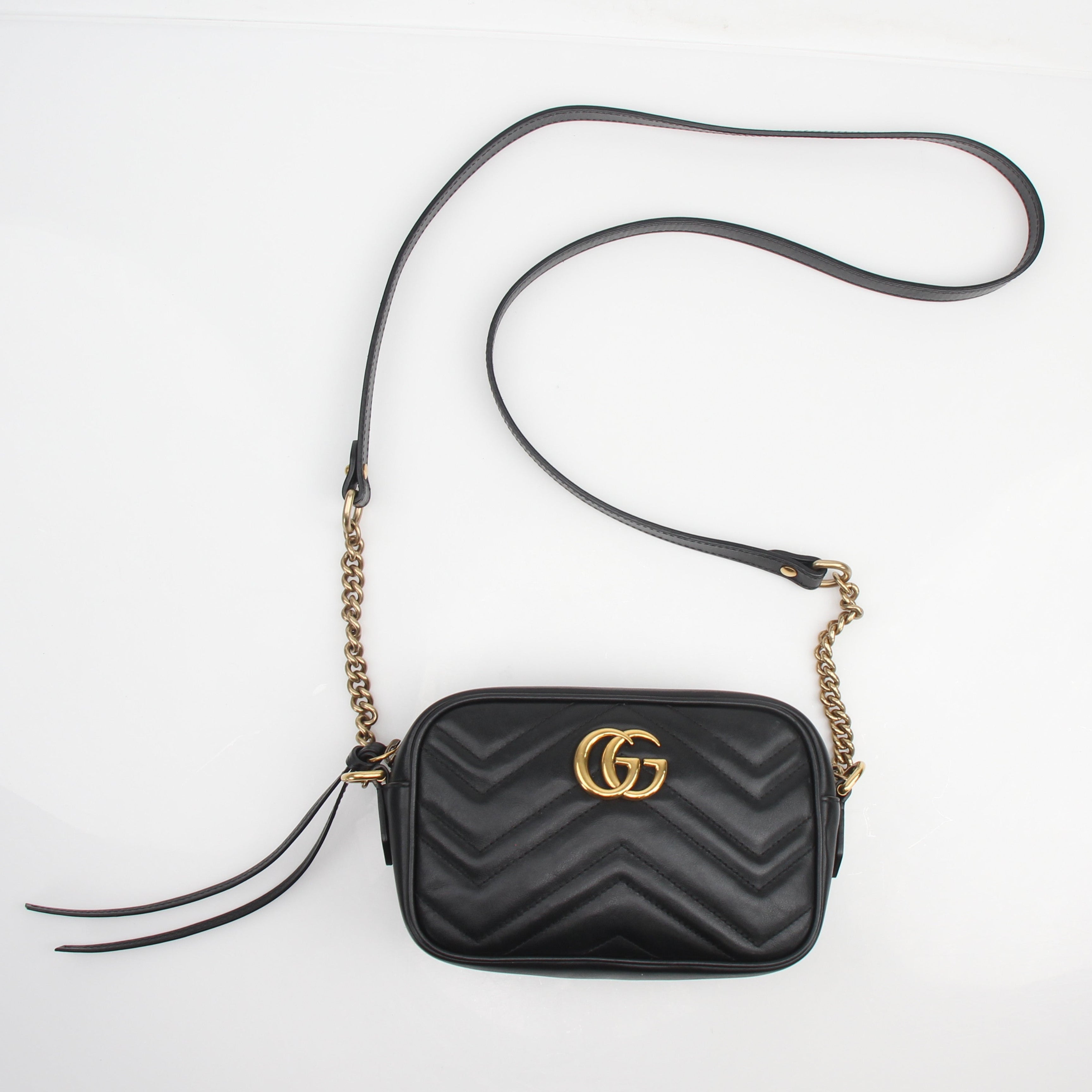 Gucci Mini GG Marmont Chain Shoulder Bag
