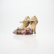 Dolce & Gabbana Floral Mesh Mary Jane Heels