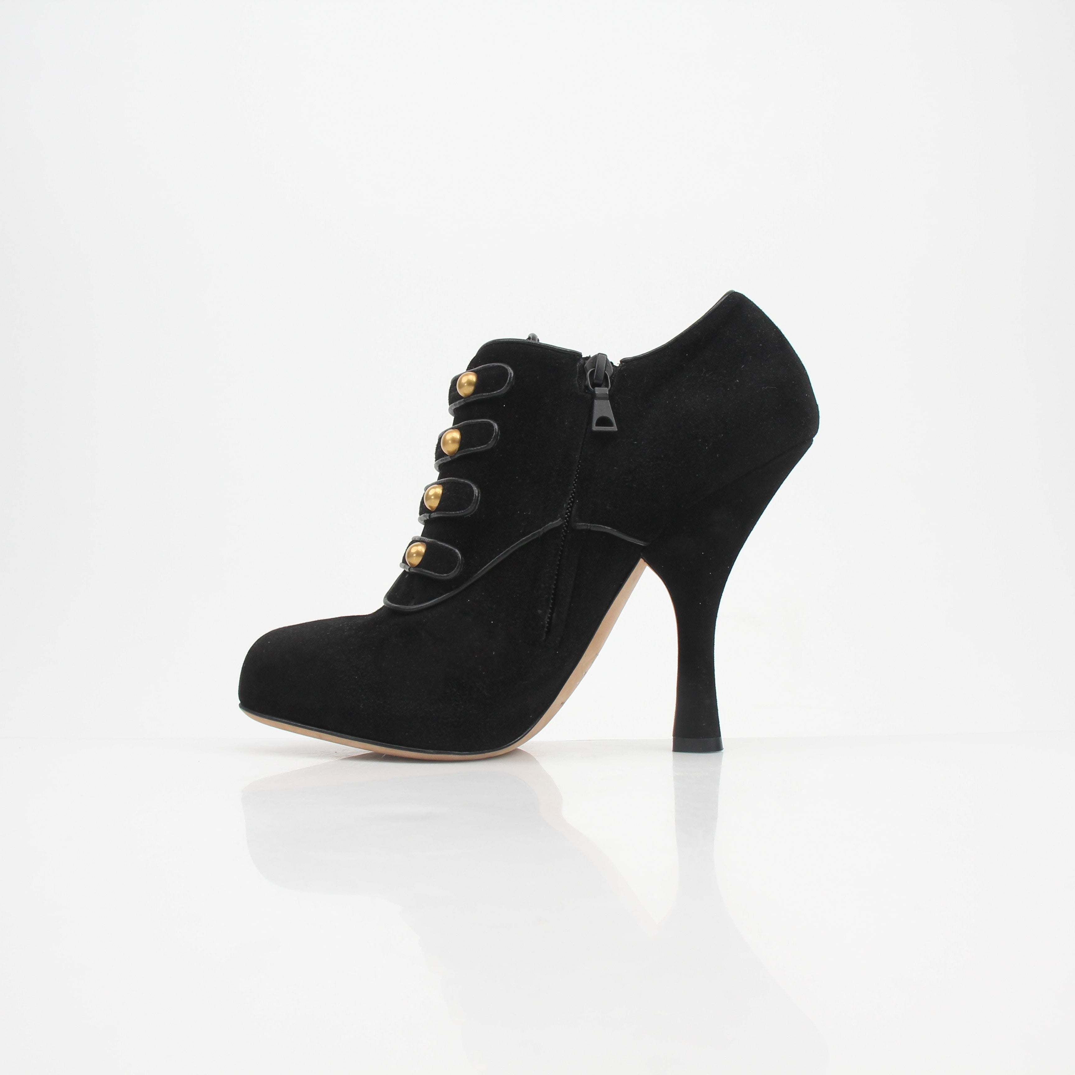 Dolce & Gabbana Baroque Suede Booties