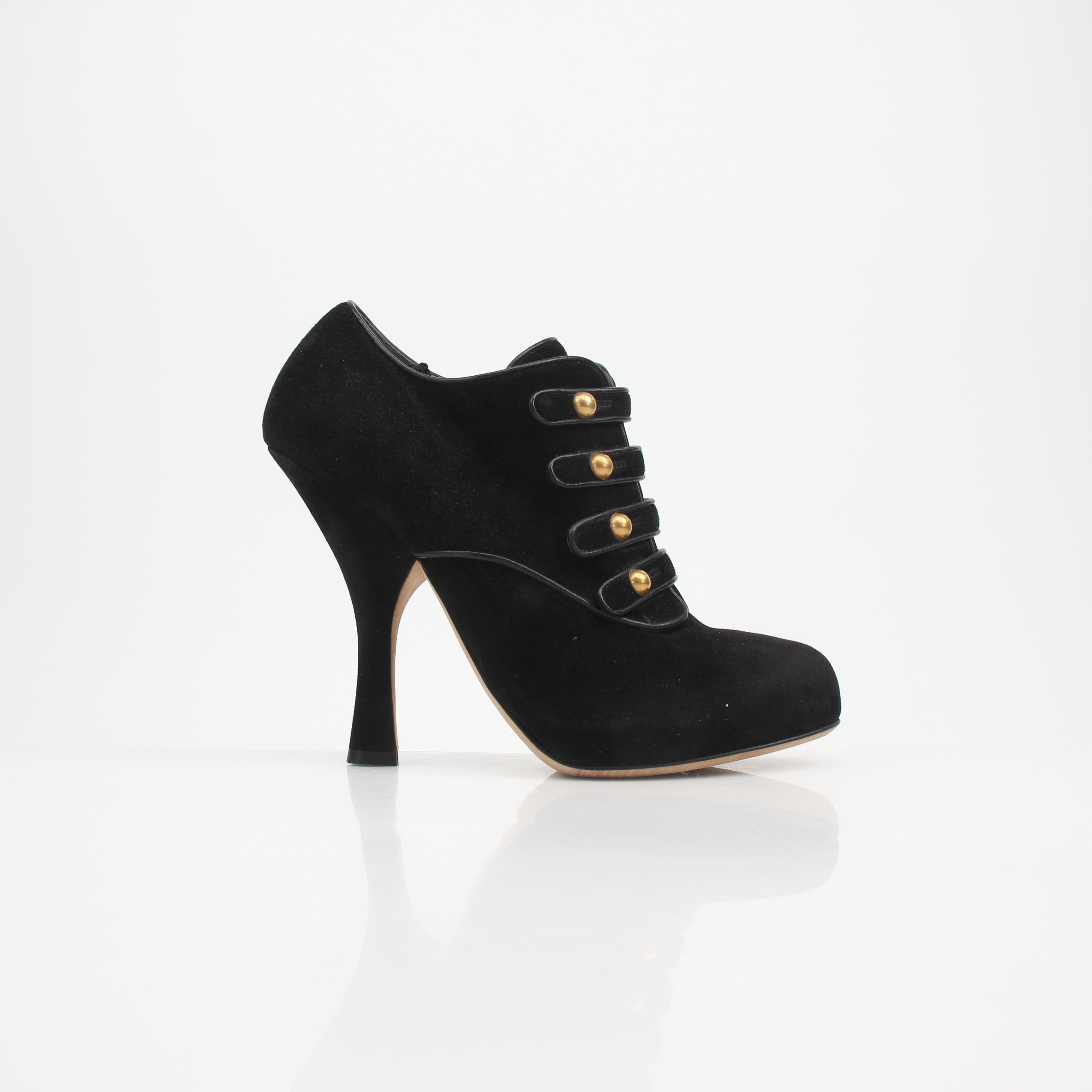 Dolce & Gabbana Baroque Suede Booties