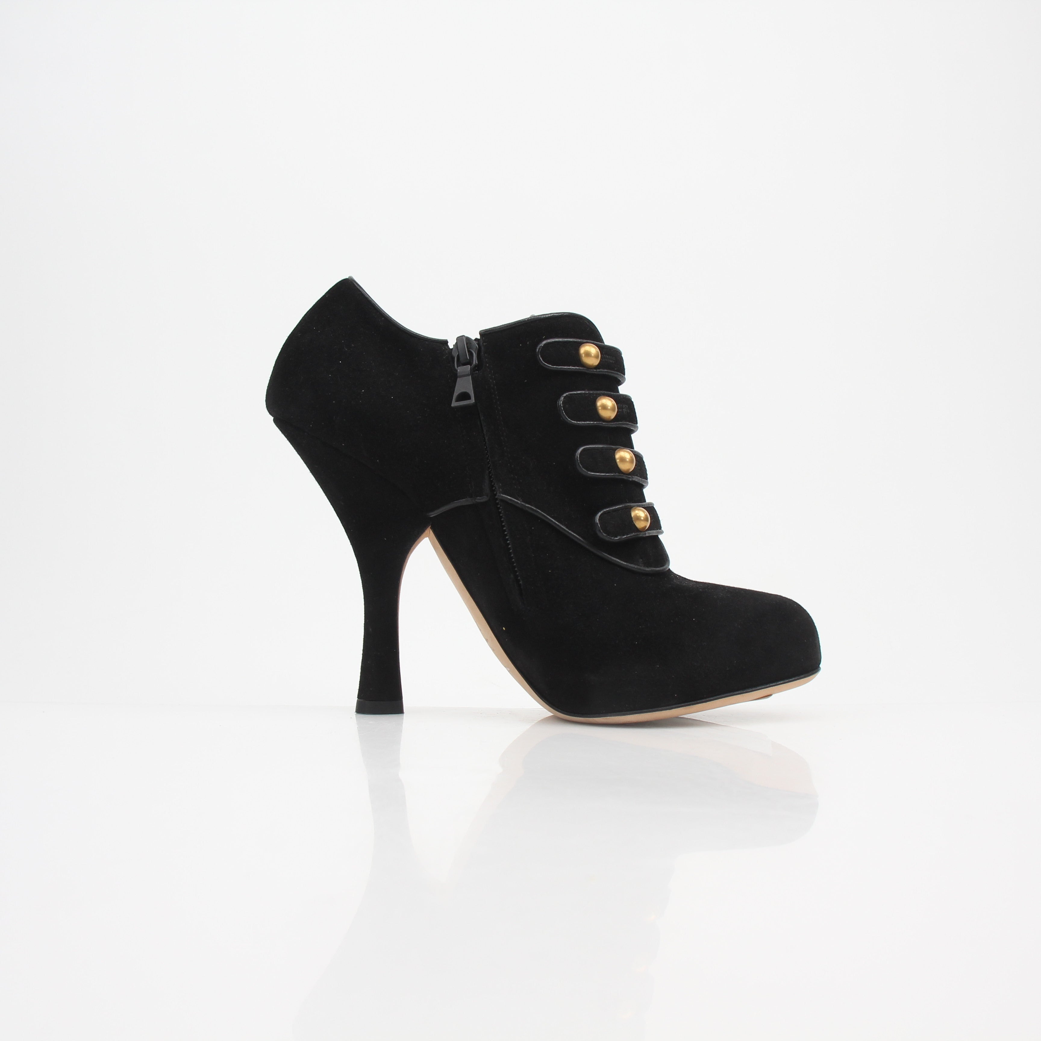 Dolce & Gabbana Baroque Suede Booties
