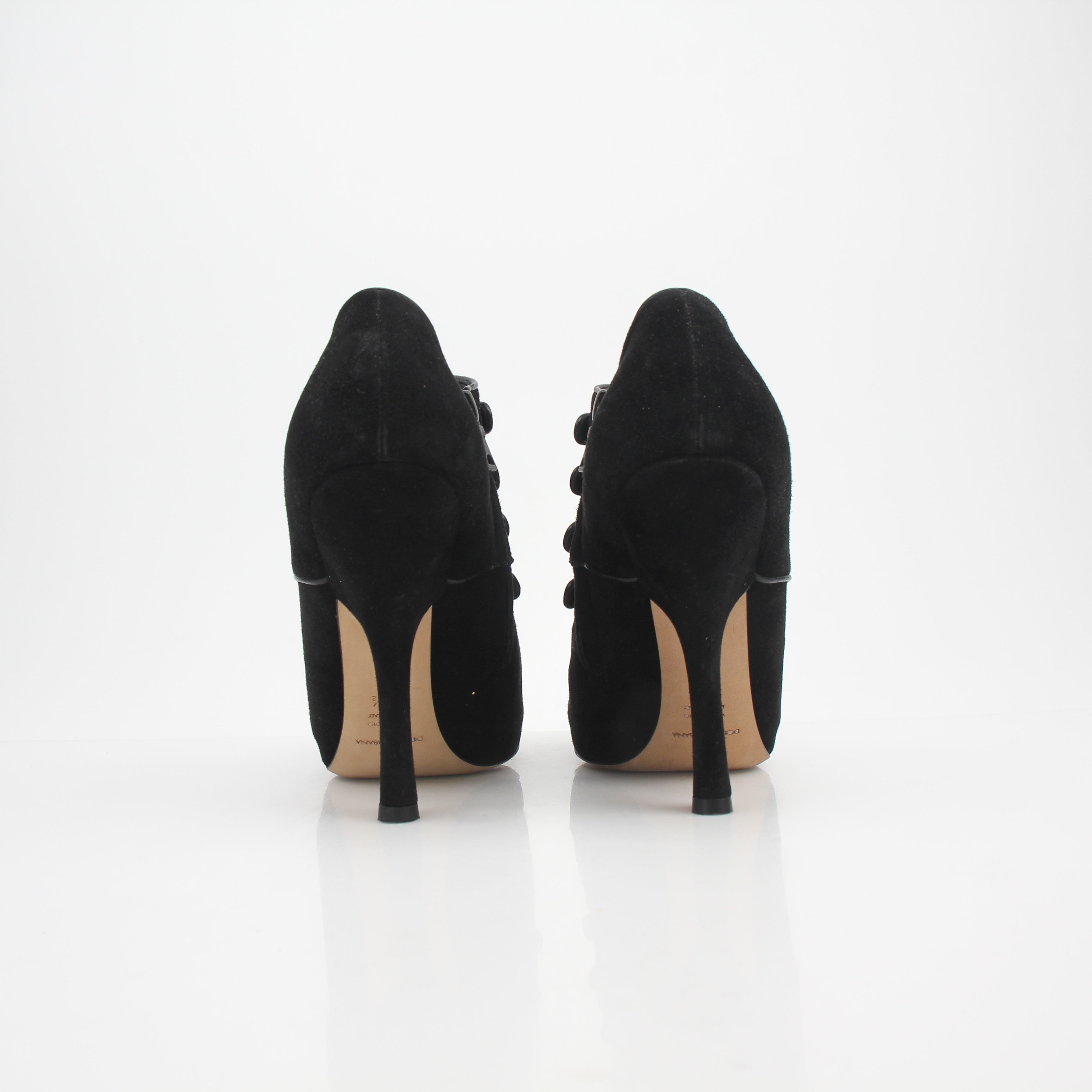 Dolce & Gabbana Baroque Suede Booties