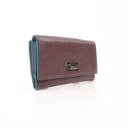Fendi burgundy continental wallet by Gold & Beyond with multiple card slots and sleek leather design.
