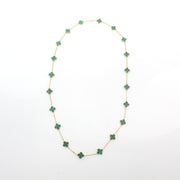 Van Cleef & Arpels Vintage Alhambra malachite 20-motif long necklace, jewelry by Gold & Beyond