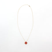 Gold & Beyond Van Cleef & Arpels Vintage Alhambra carnelian pendant necklace jewelry