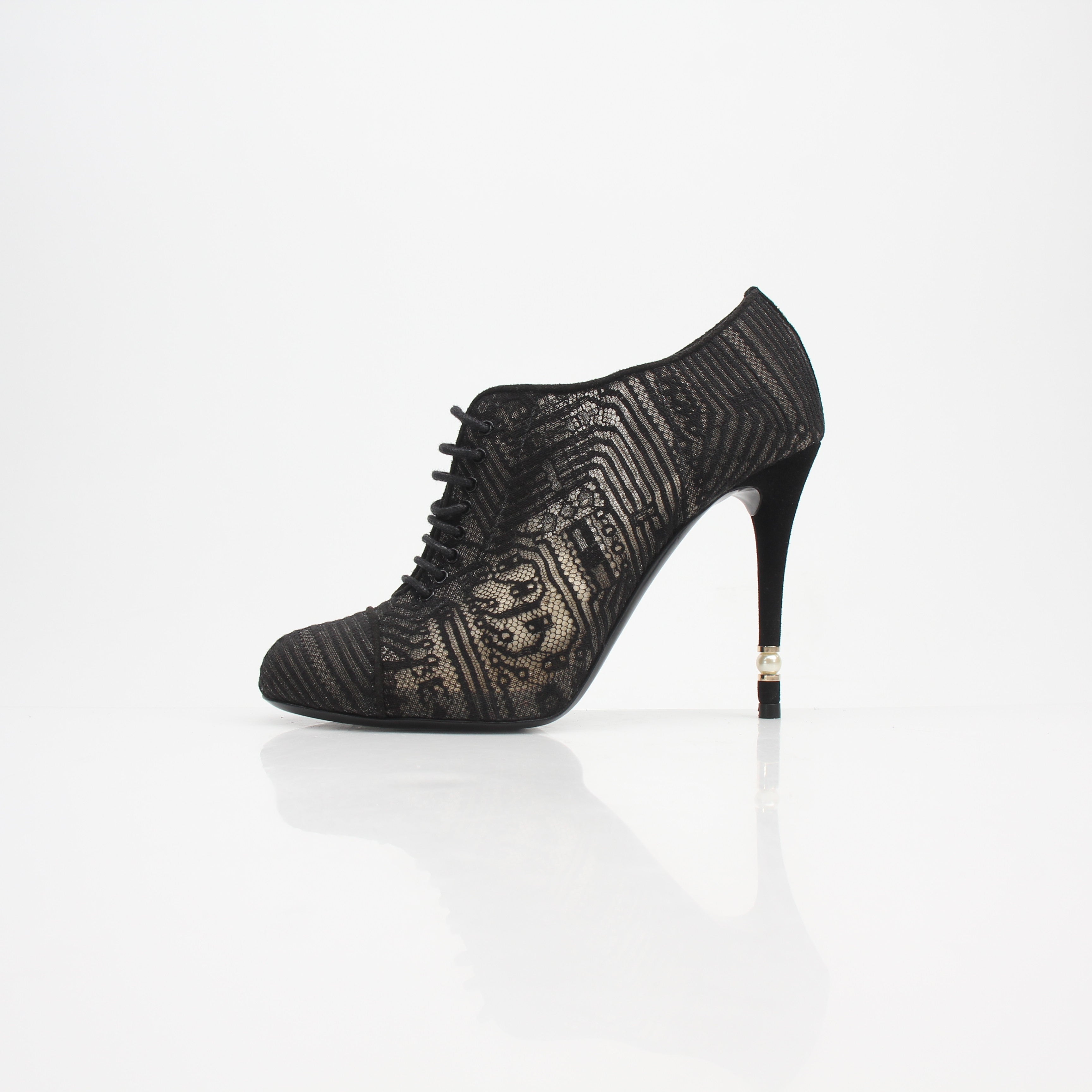 Chanel Lace Ankle Booties