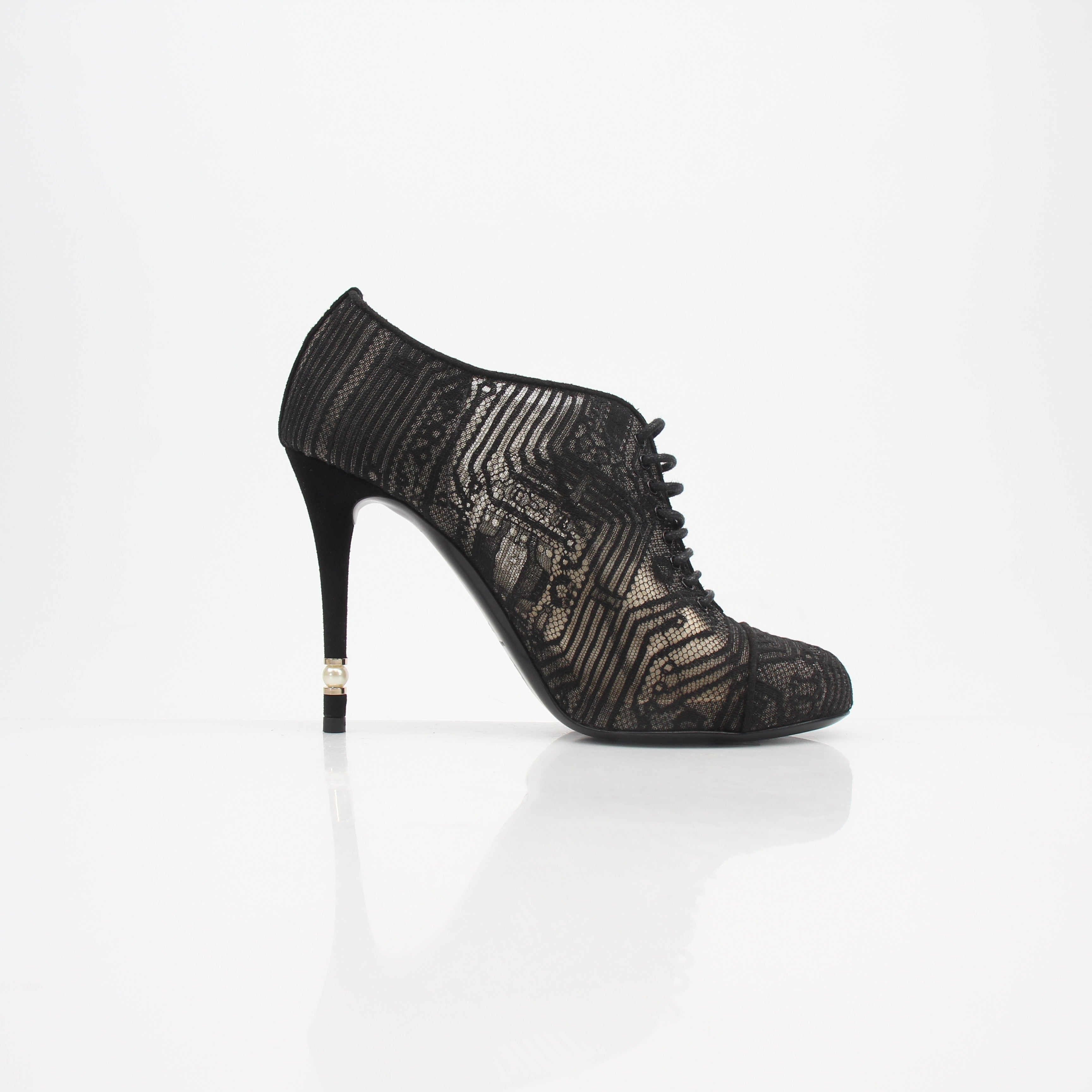 Chanel Lace Ankle Booties