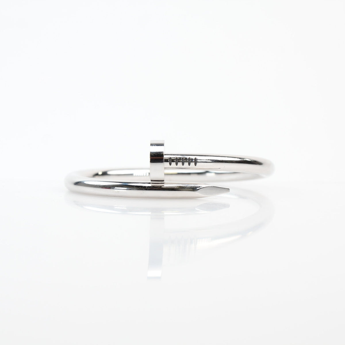 Cartier Juste un Clou large model 18K white gold bracelet with nail-inspired design