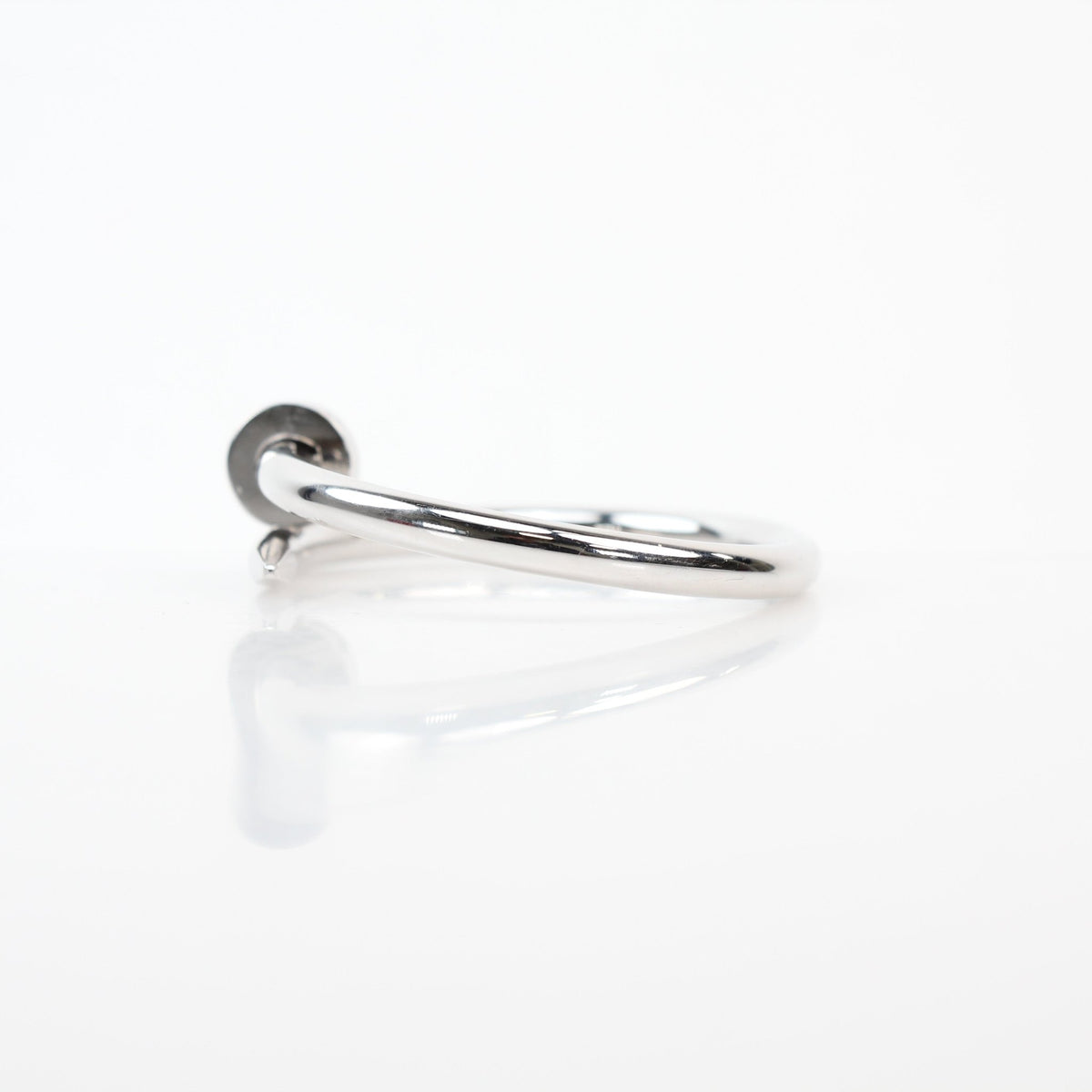 Cartier Juste un Clou large 18K white gold bracelet with distinctive nail-inspired design
