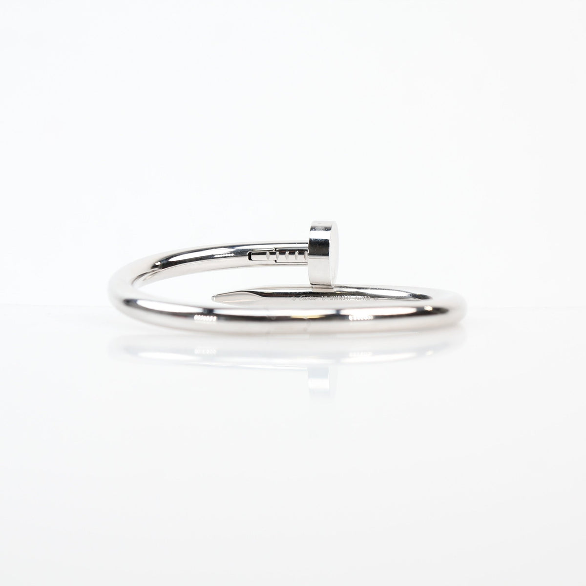 Cartier Juste un Clou large model 18K white gold bracelet with signature nail design