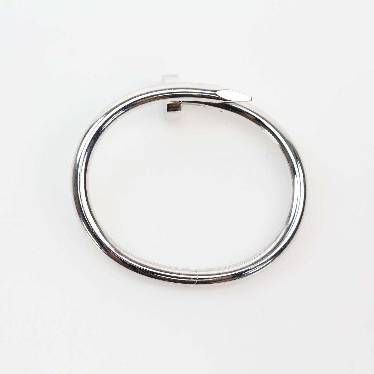 Cartier Juste un Clou large model 18K white gold bracelet, nail-inspired jewelry design