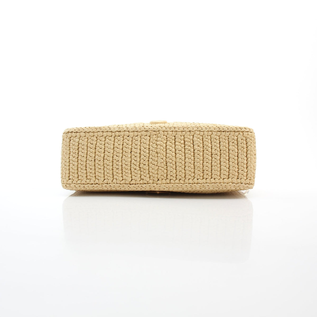 Prada Natural Raffia Crochet Re-Edition 2005 shoulder bag, woven raffia handbag with leather details
