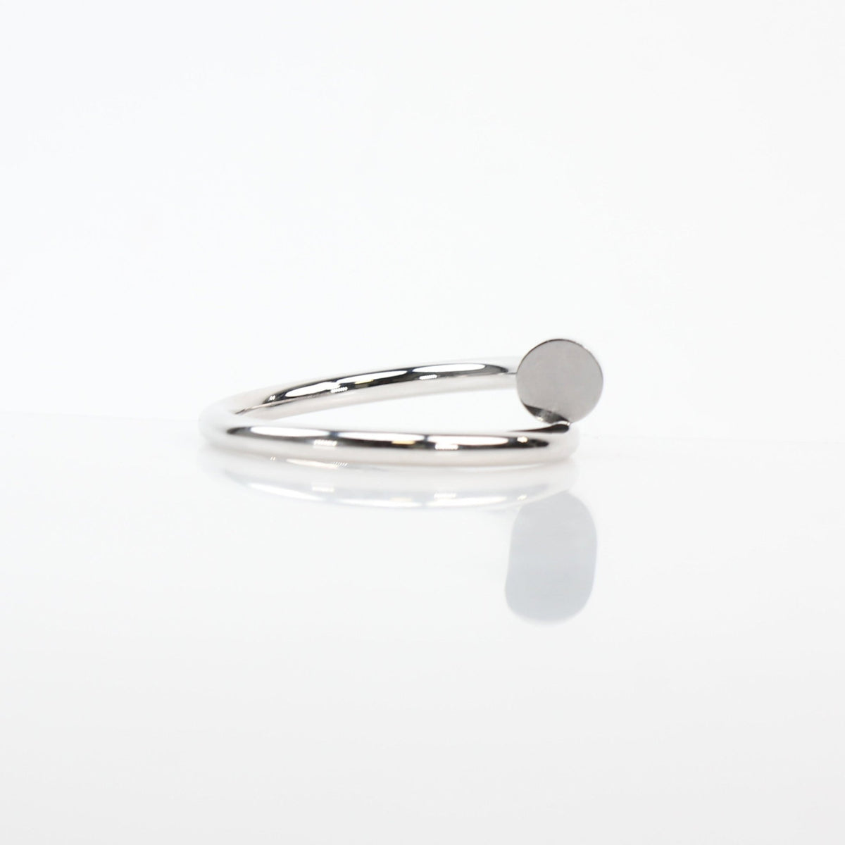 Cartier Juste un Clou large model bracelet in 18K white gold with signature nail design