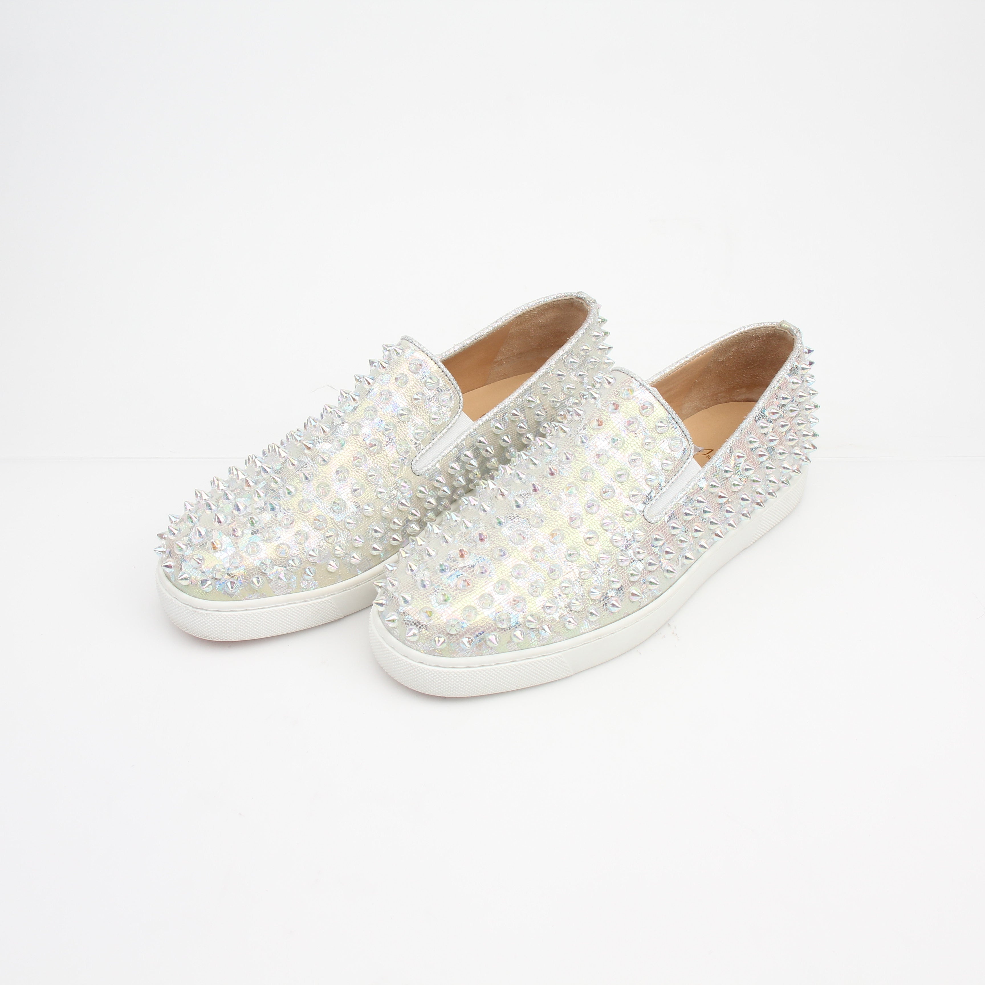 Christian Louboutin Spikes Roller Boat Flat Sneakers